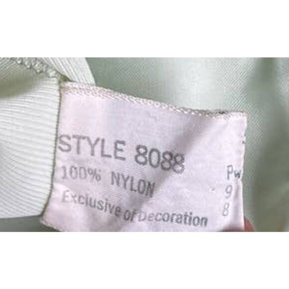 Vintage Gossard Adjustable Strap Lace Trim Slip size: 32 short celadon - Picture 4 of 5